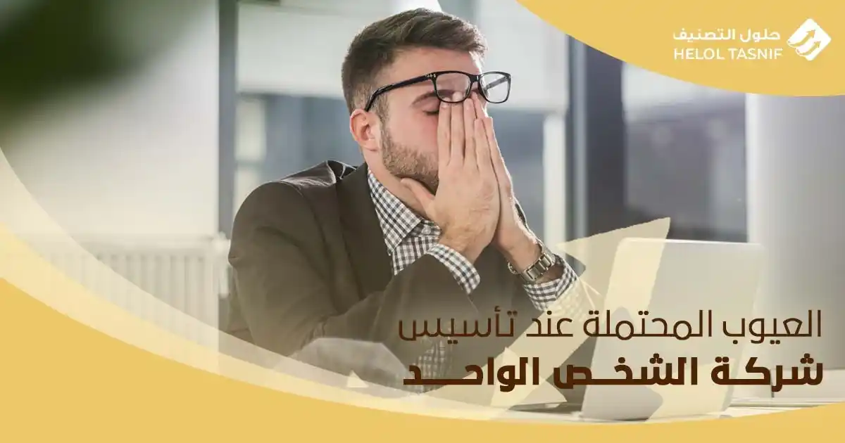 العيوب المحتملة عند تأسيس شركة الشخص الواحد