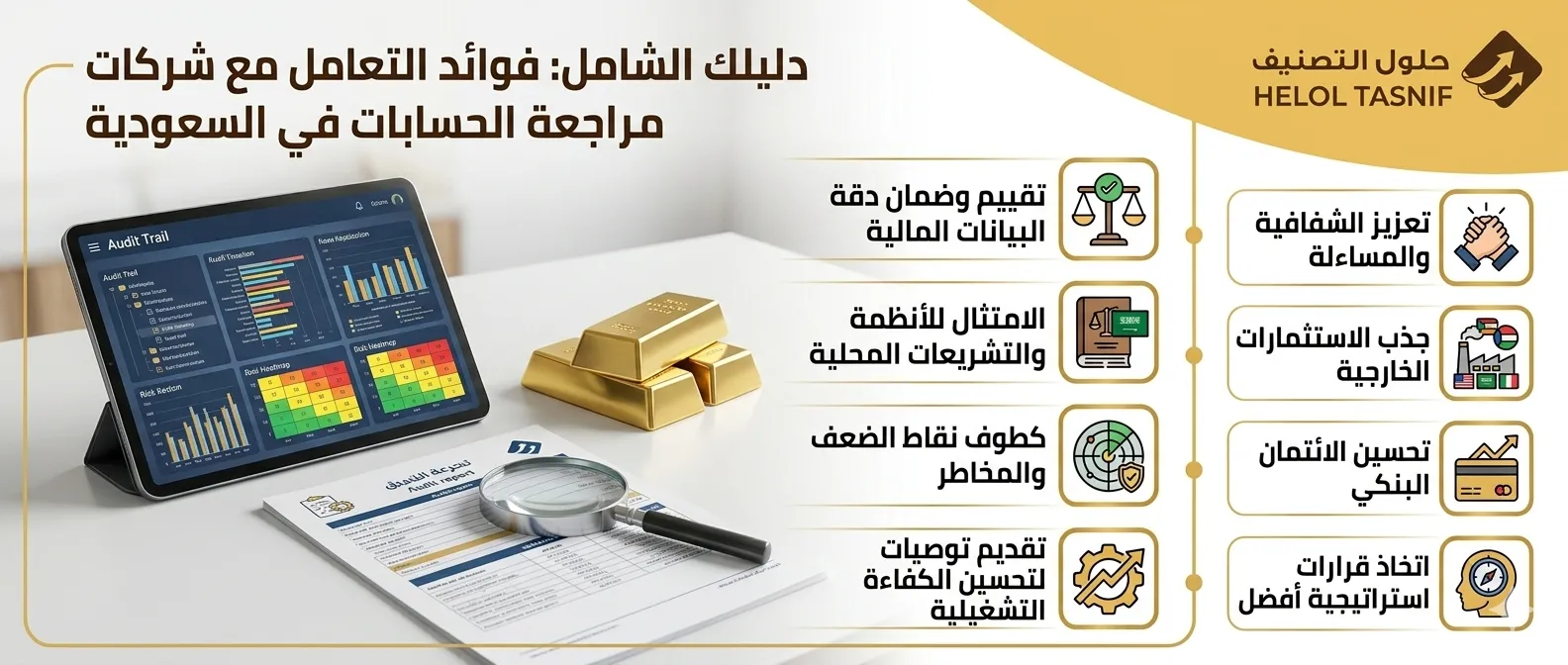 فوائد التعامل مع شركات مراجعة الحسابات في السعودية