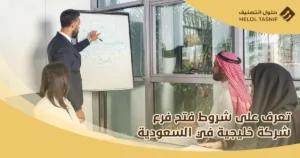 شروط فتح فرع شركة خليجية في السعودية