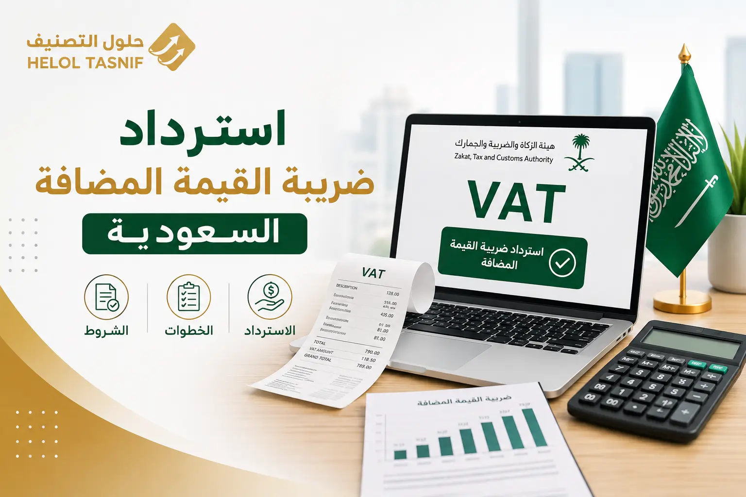 استرداد ضريبة القيمة المضافة السعودية والمستندات المطلوبة