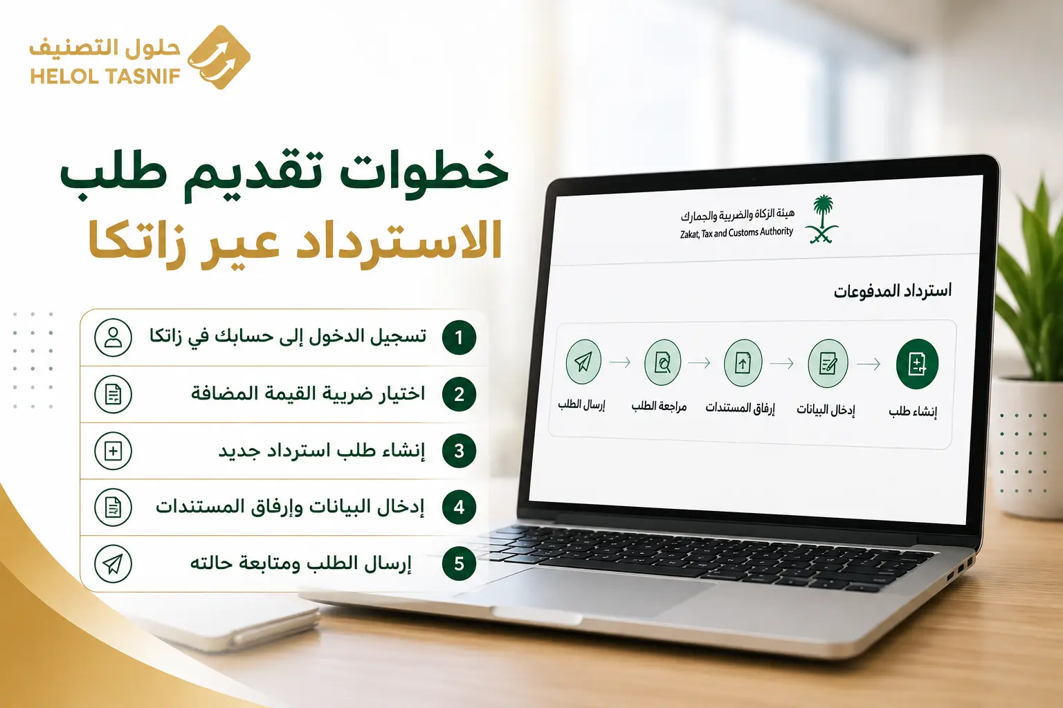 خطوات تقديم طلب الاسترداد عبر زاتكا
