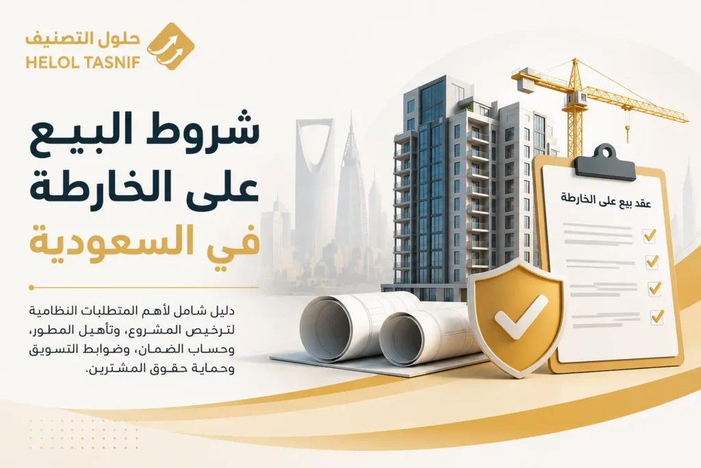 شروط البيع على الخارطة في السعودية