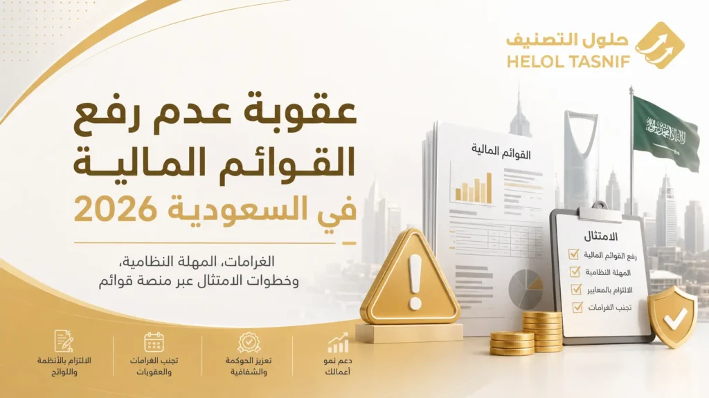 عقوبة عدم رفع القوائم المالية في السعودية 2026