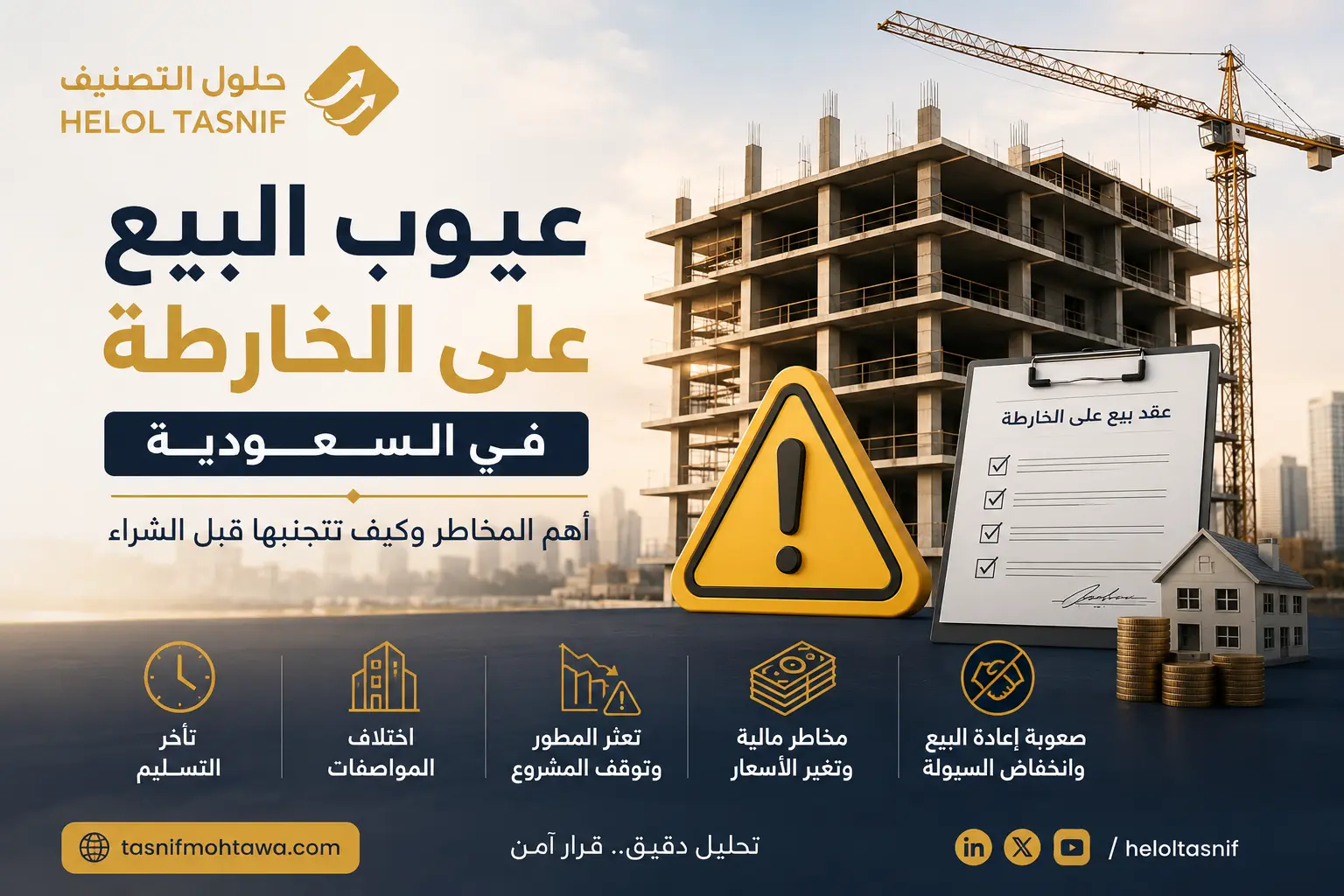 عيوب البيع على الخارطة وأهم المخاطر قبل الشراء