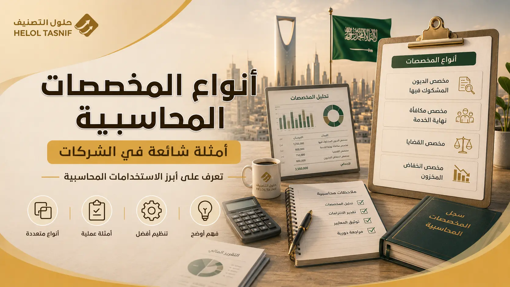 قيود عملية حسب نوع المخصص أو الالتزام