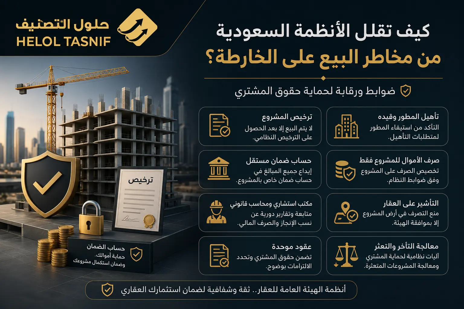 كيف تقلل الأنظمة السعودية من مخاطر البيع على الخارطة؟