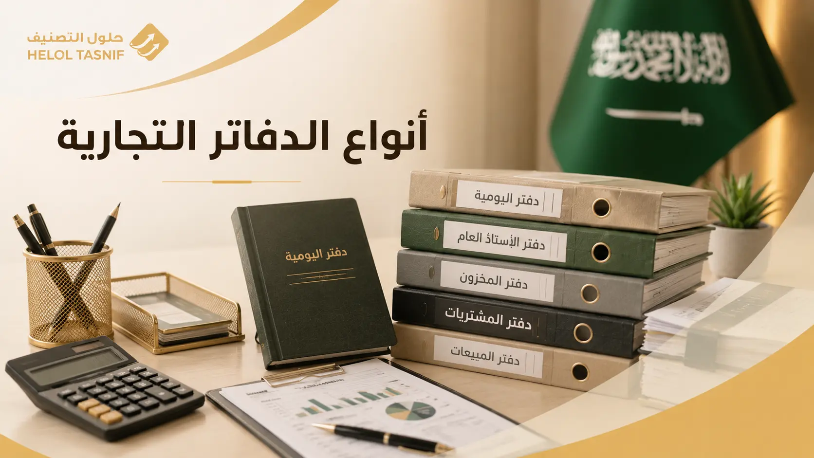 ما هي أنواع الدفاتر التجارية؟